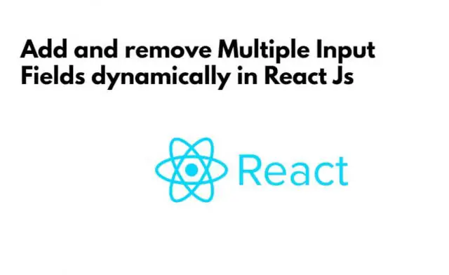 Add and remove Multiple Input Fields dynamically in React Js