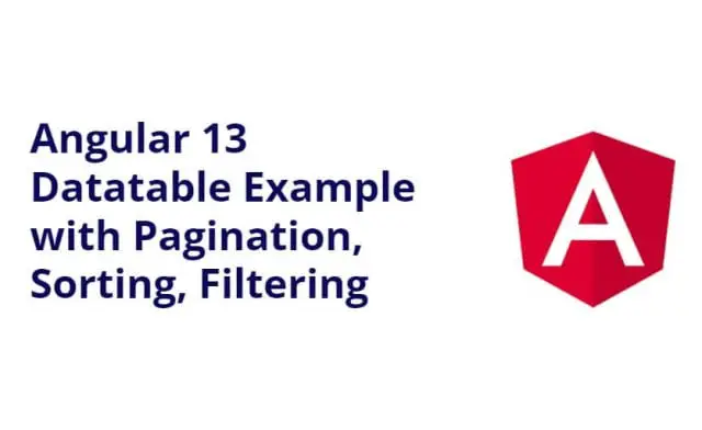 Angular 13 Datatable Example with Pagination, Sorting, Filtering