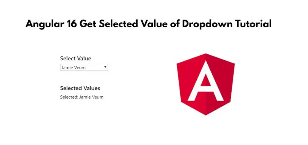Angular 16 Get Selected Value of Dropdown Tutorial