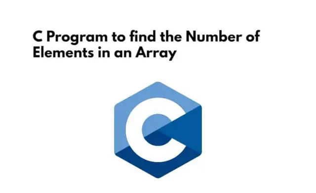 C Program to find the Number of Elements in an Array