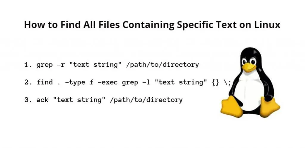Find All Files Containing Specific Text(string) in Linux Ubuntu