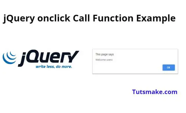 jQuery onclick Call Function Example
