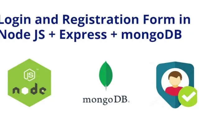 Login and Registration Form in Node JS + Express + mongoDB