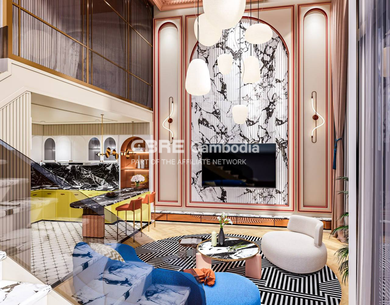 1 Bedroom Duplex ( Type L ) For Sale – Time Square 7 | Toul Kork | Phnom Penh