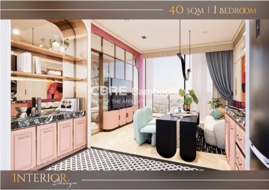 1 Bedroom Classic Condo ( Type K ) For Sale – Time Square 7 | Toul Kork | Phnom Penh