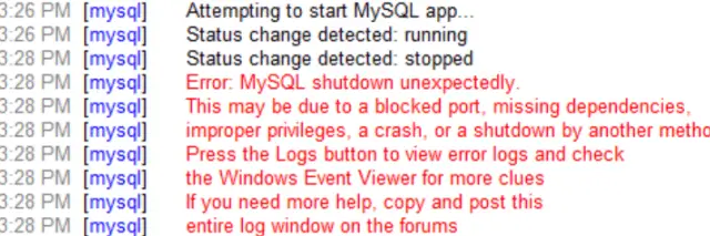 [Solved] Xampp Error MySQL Shutdown Unexpectedly